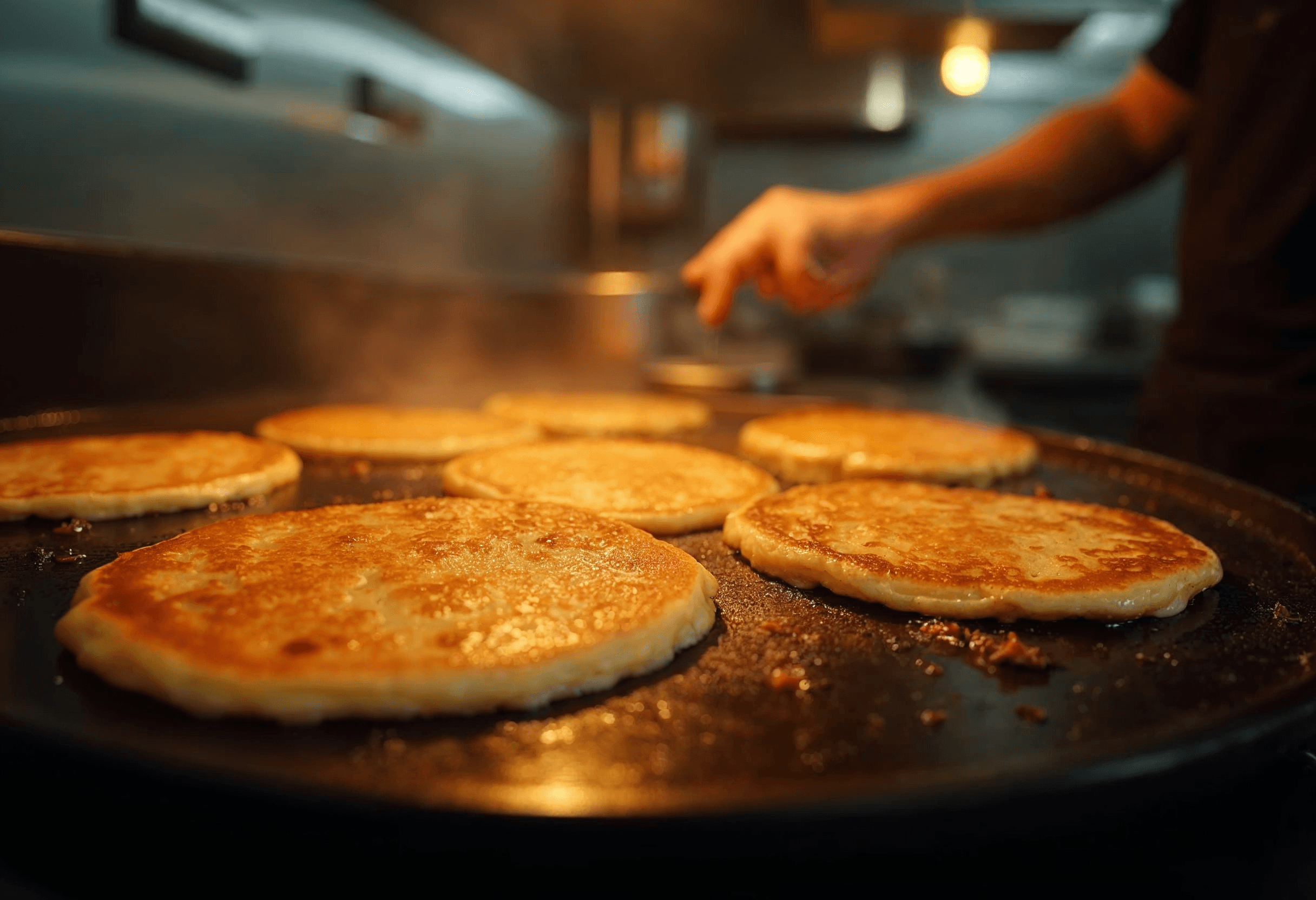 Why are restaurant pancakes so fluffy