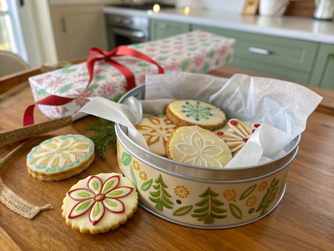 Cutout cookies with icing that hardens