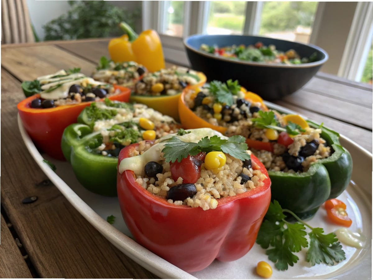 quinoa-stuffed bell peppers