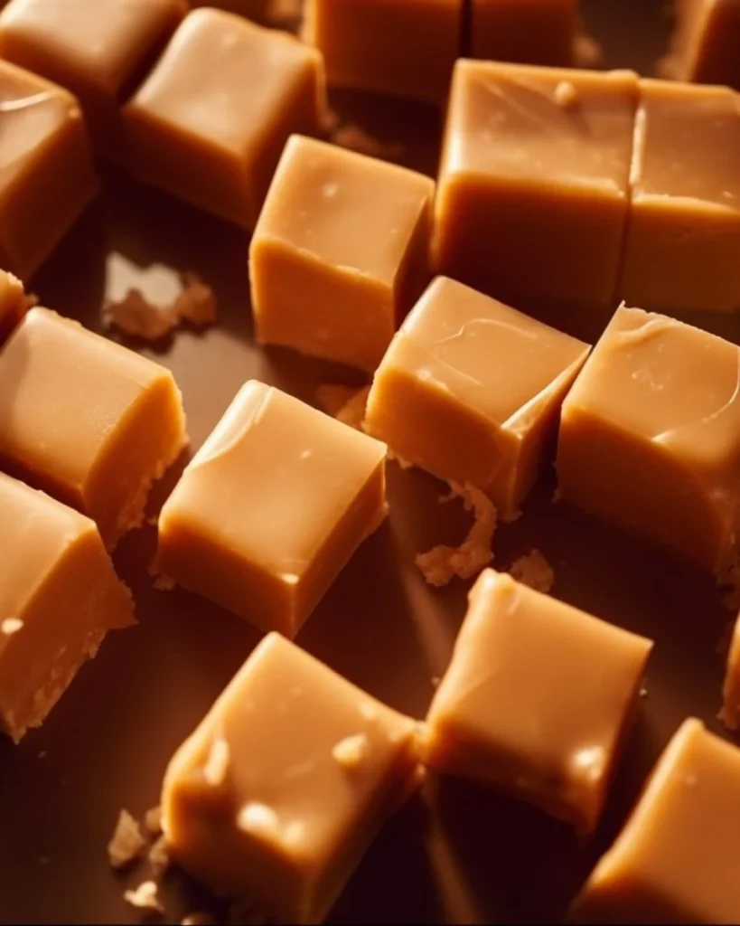 Delicious 2-ingredient peanut butter fudge recipe on a white plate