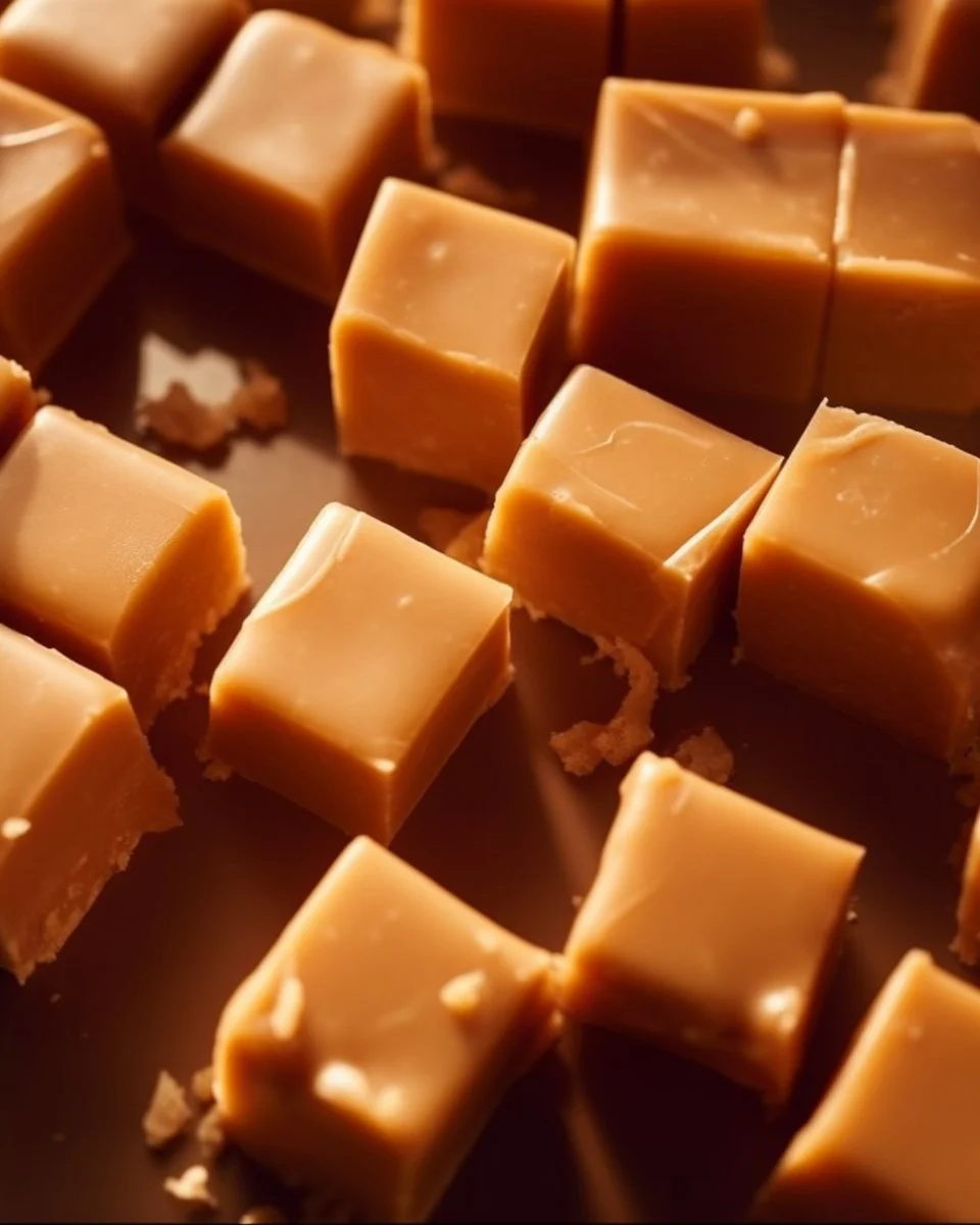 Delicious 2-ingredient peanut butter fudge recipe on a white plate