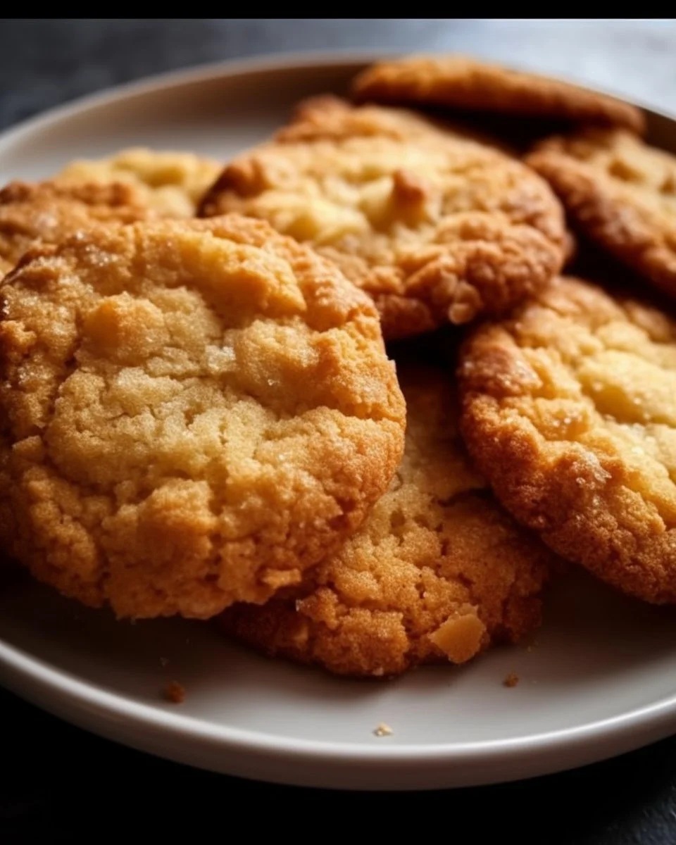 Plate of homemade 3-ingredient butter cookies fresh out of the oven