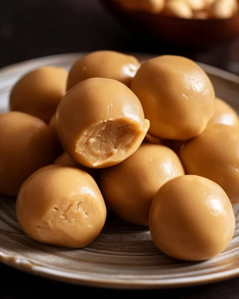 3-ingredient peanut butter balls ready to be enjoyed as a tasty snack