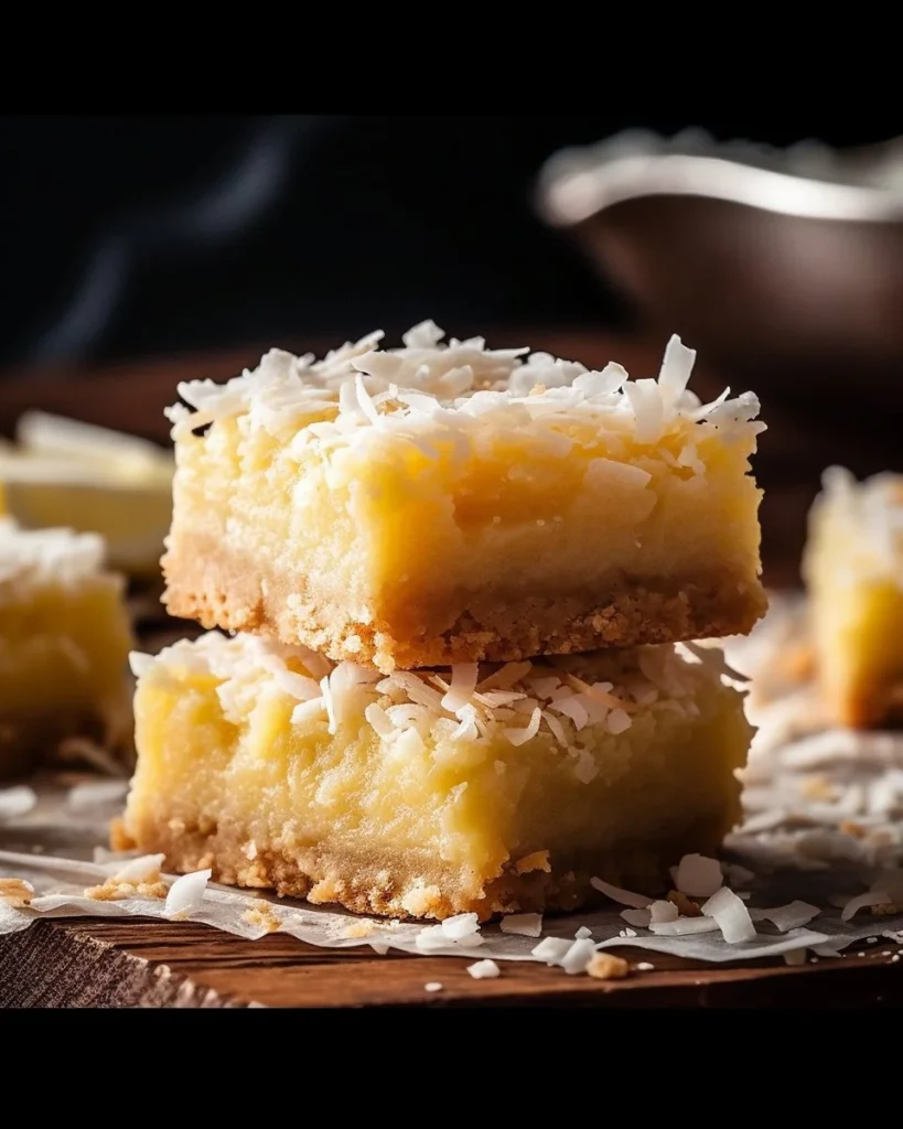 Delicious chewy coconut bars made with natural ingredients