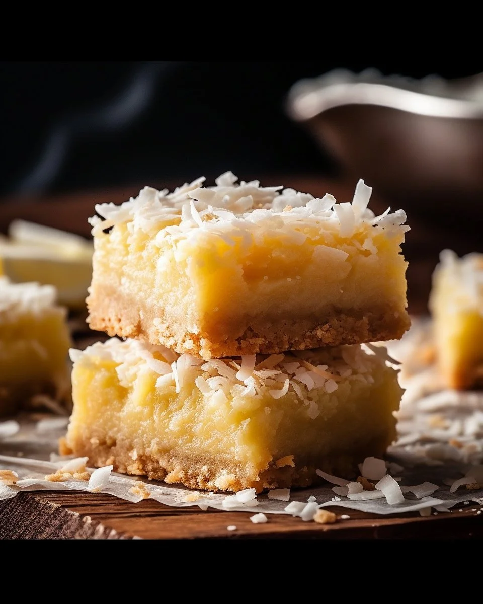 Delicious chewy coconut bars made with natural ingredients