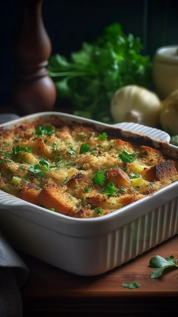 Delicious Thanksgiving stuffing made from Grandma's secret recipe