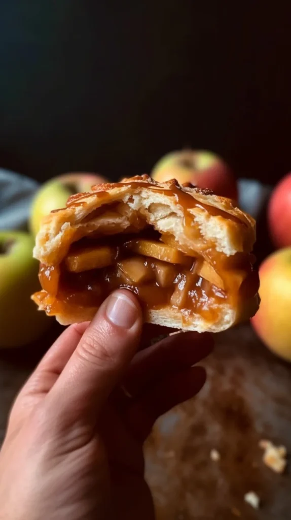 Freshly baked apple cinnamon buns with a fragrant cinnamon glaze
