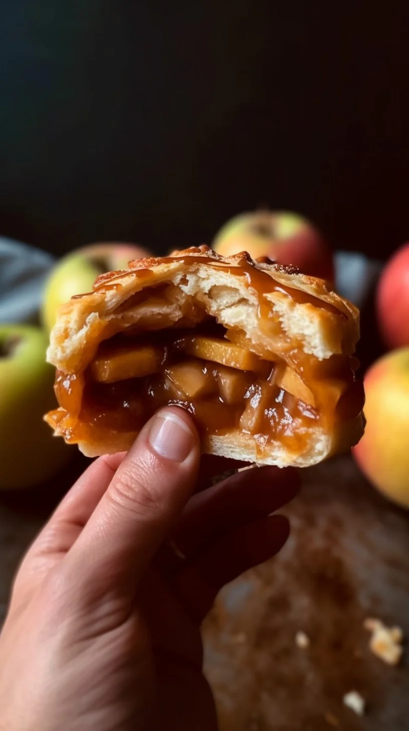 Freshly baked apple cinnamon buns with a fragrant cinnamon glaze