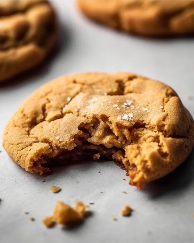 Three delicious brown sugar cookies on a plate with a glass of milk