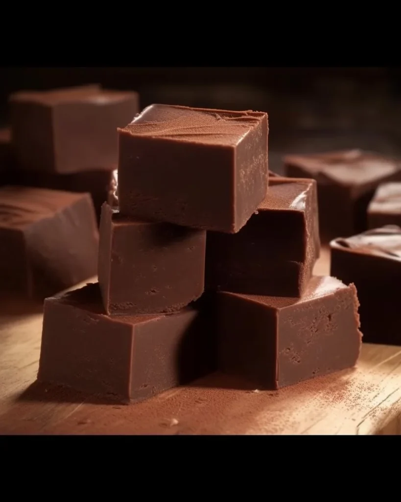 Delicious homemade easy chocolate fudge recipe with rich chocolate texture