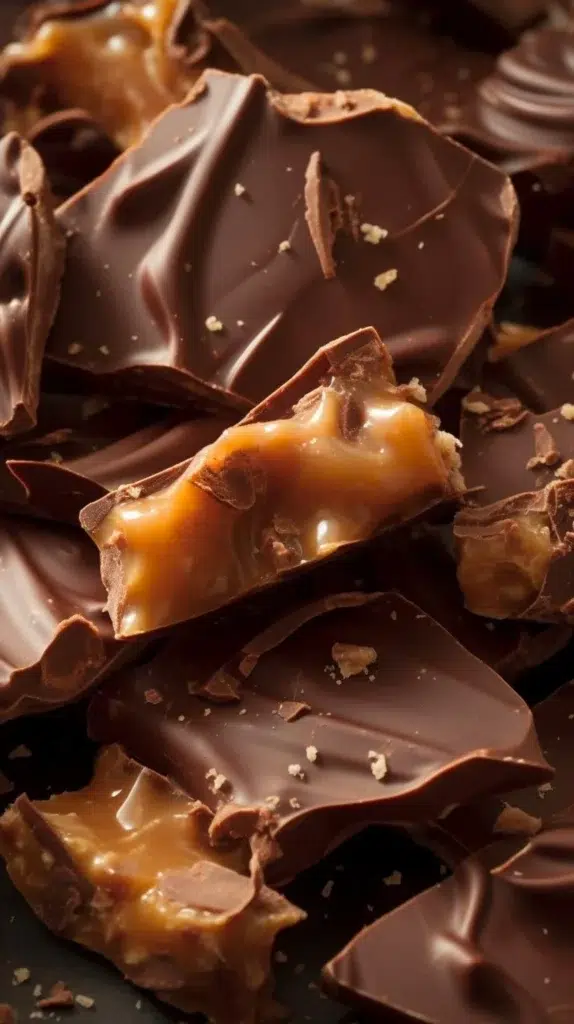Delicious homemade English toffee with nuts and chocolate