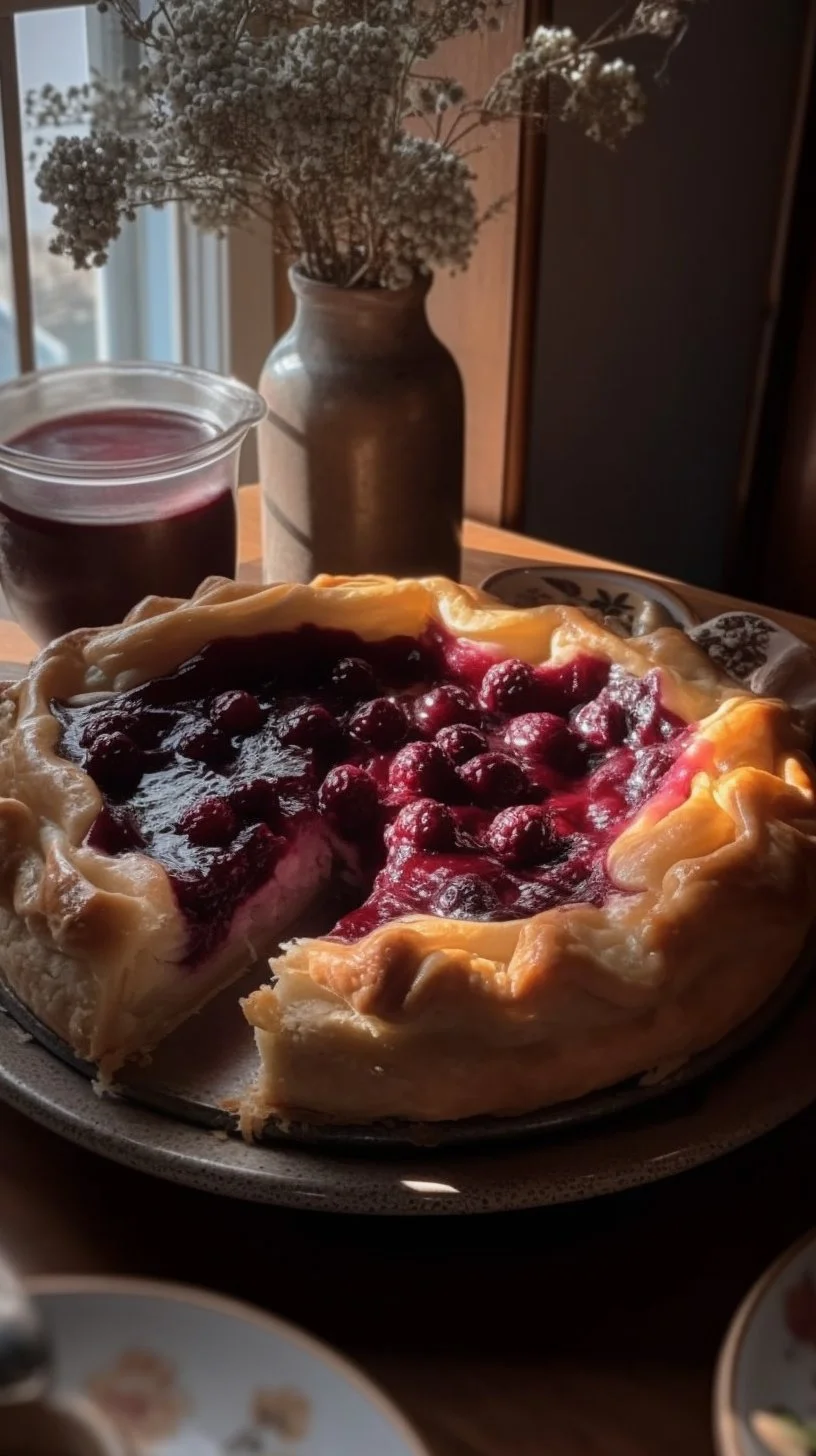 Delicious ricotta and cream cheese tart with lemon zest on a white plate