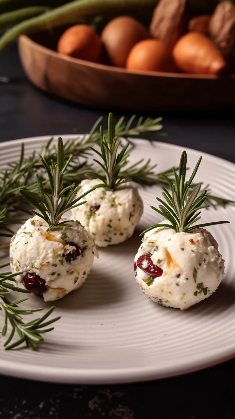 Festive Cheese Ball with herbs and nuts for holiday celebrations