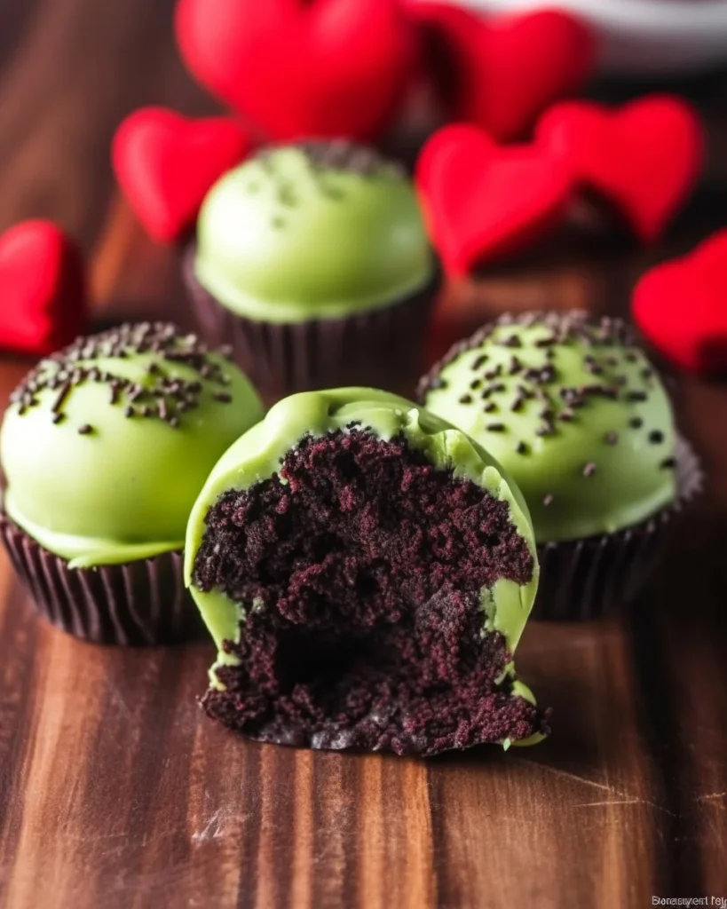 Delicious Grinch Oreo Truffles decorated for the holidays