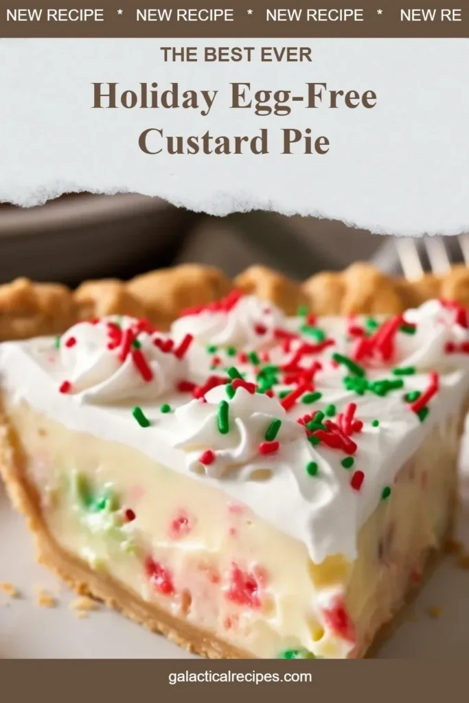 Delicious Holiday Egg-Free Custard Pie served on a festive table