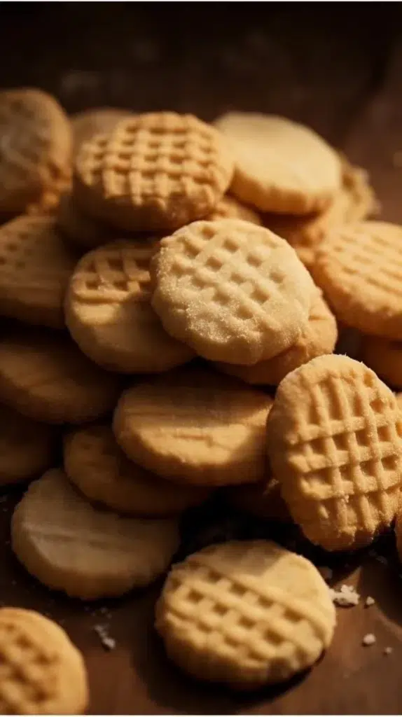 Melt-in-your-mouth sugar cookies on a wooden table.