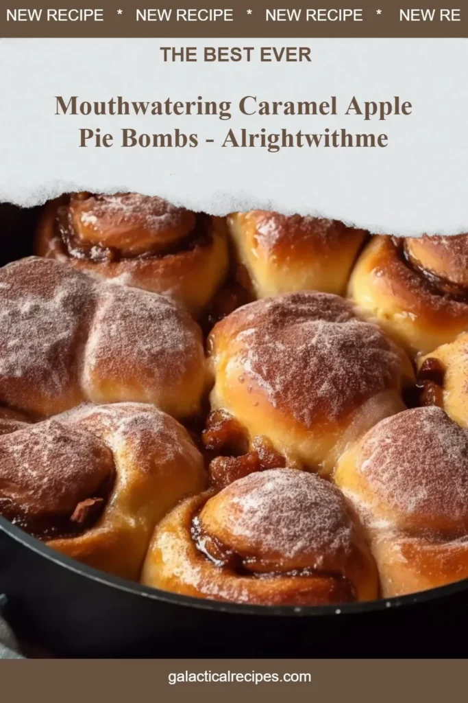 Delicious caramel apple pie bombs with a golden crust