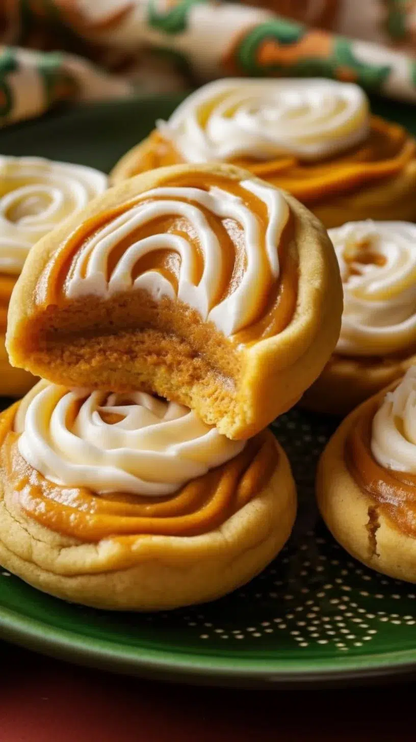 Delicious Pumpkin Pie Cookies stacked on a plate.