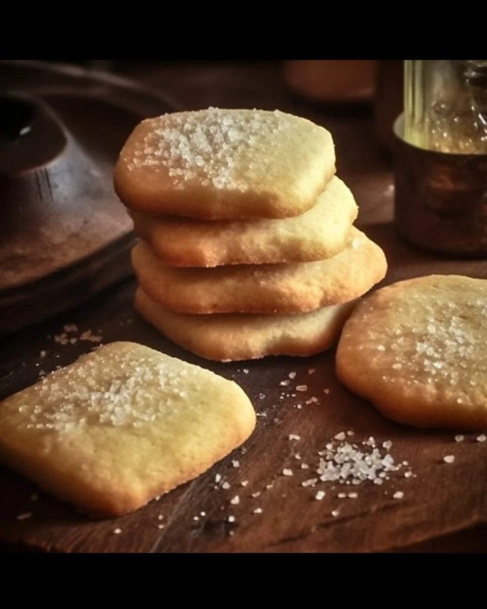 Three-ingredient butter cookies fresh from the oven, ready to delight.