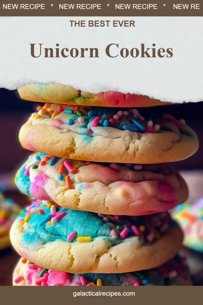 Beautifully decorated unicorn cookies with vibrant colors and sprinkles