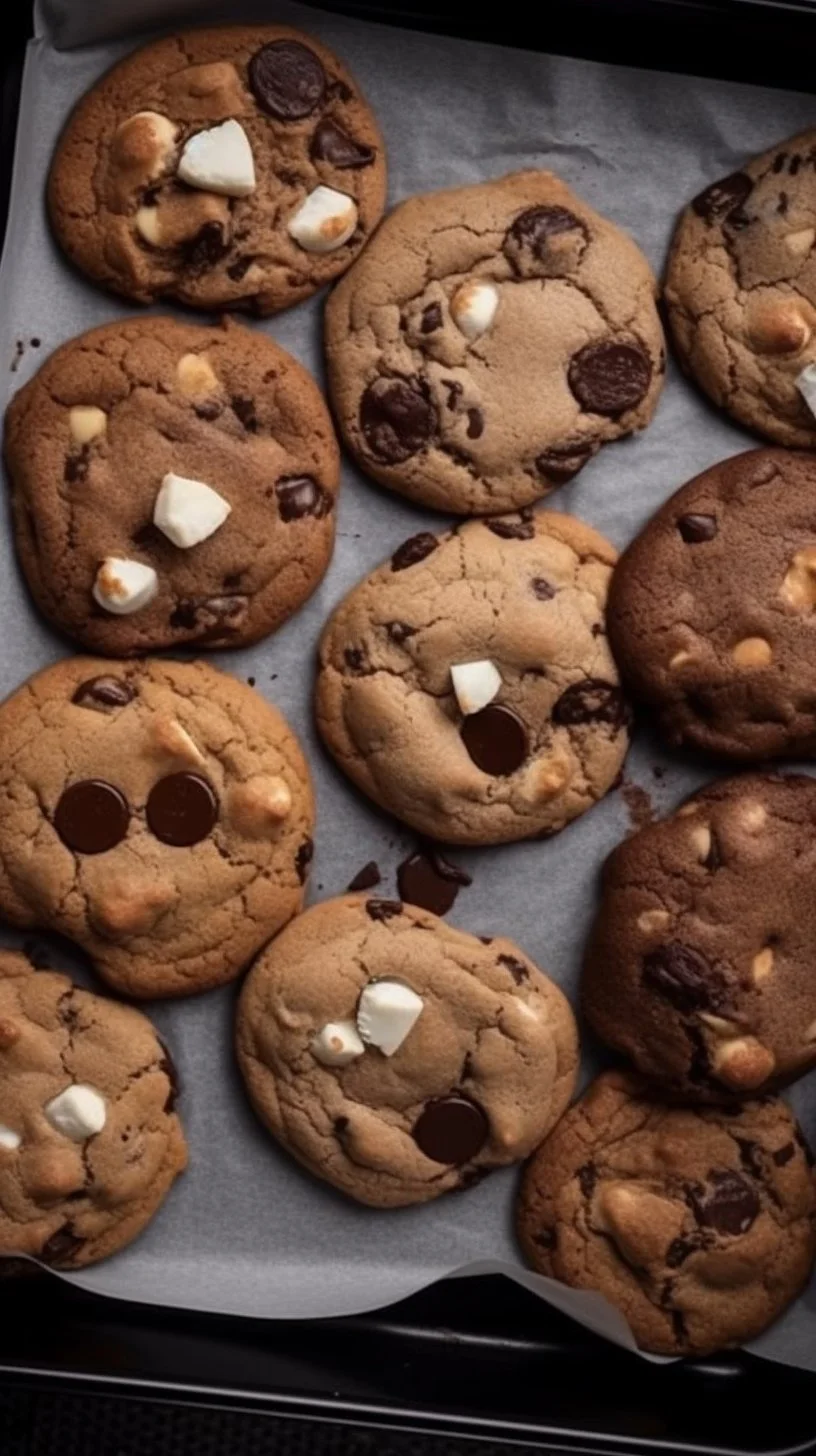 Freshly baked air fryer cake mix cookies on a plate