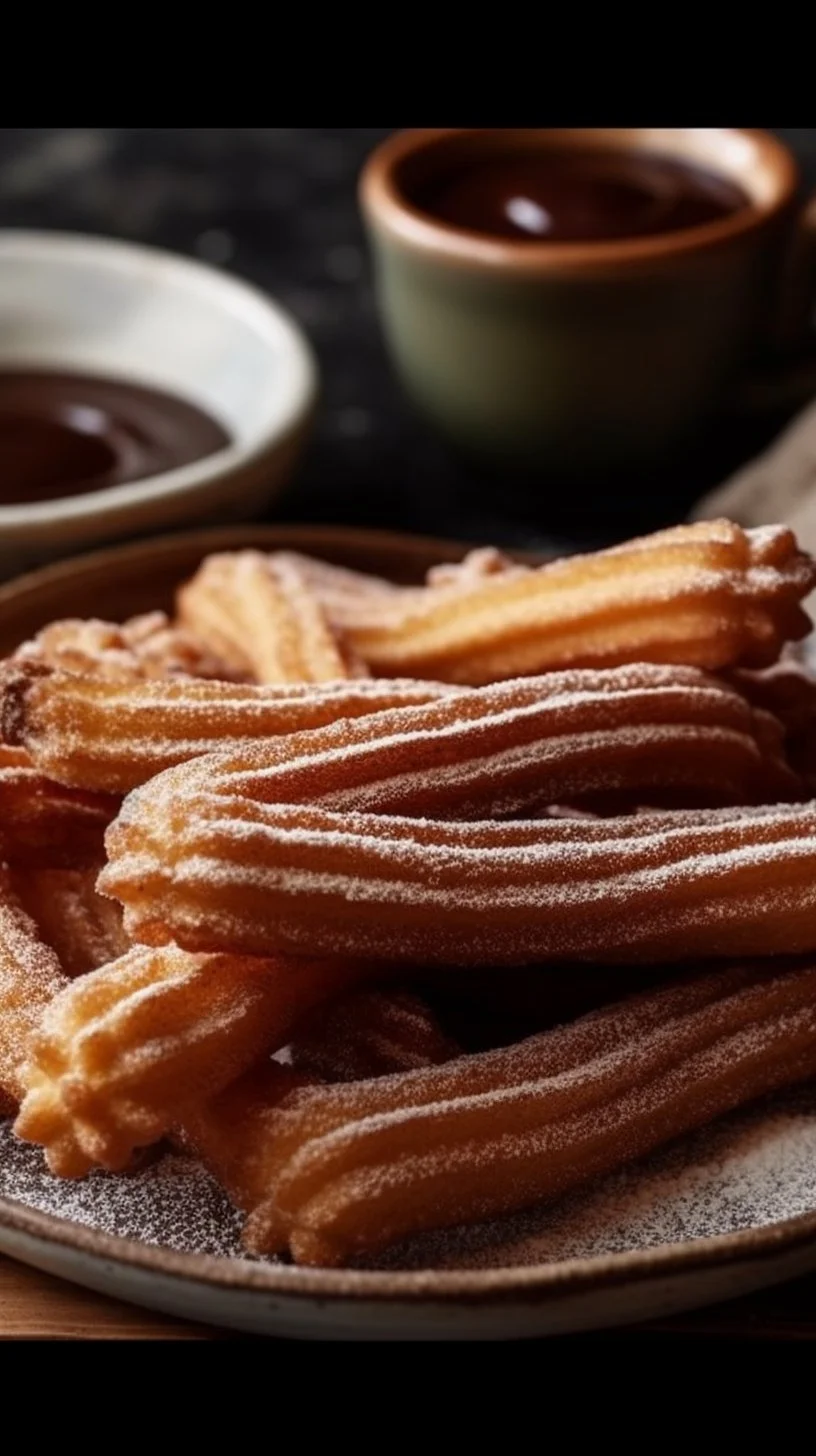 Crispy air fryer churros dusted with sugar and cinnamon