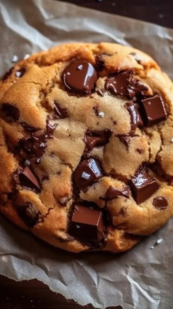 A freshly baked air fryer cookie served on a plate, ideal for one serving.