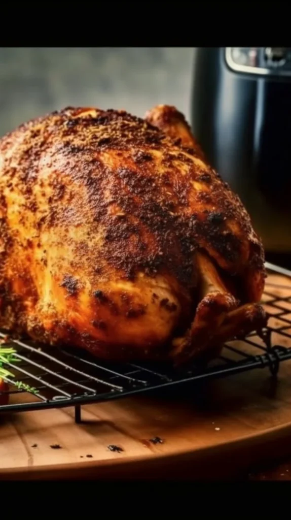 Delicious air fryer turkey breast served with herbs and spices