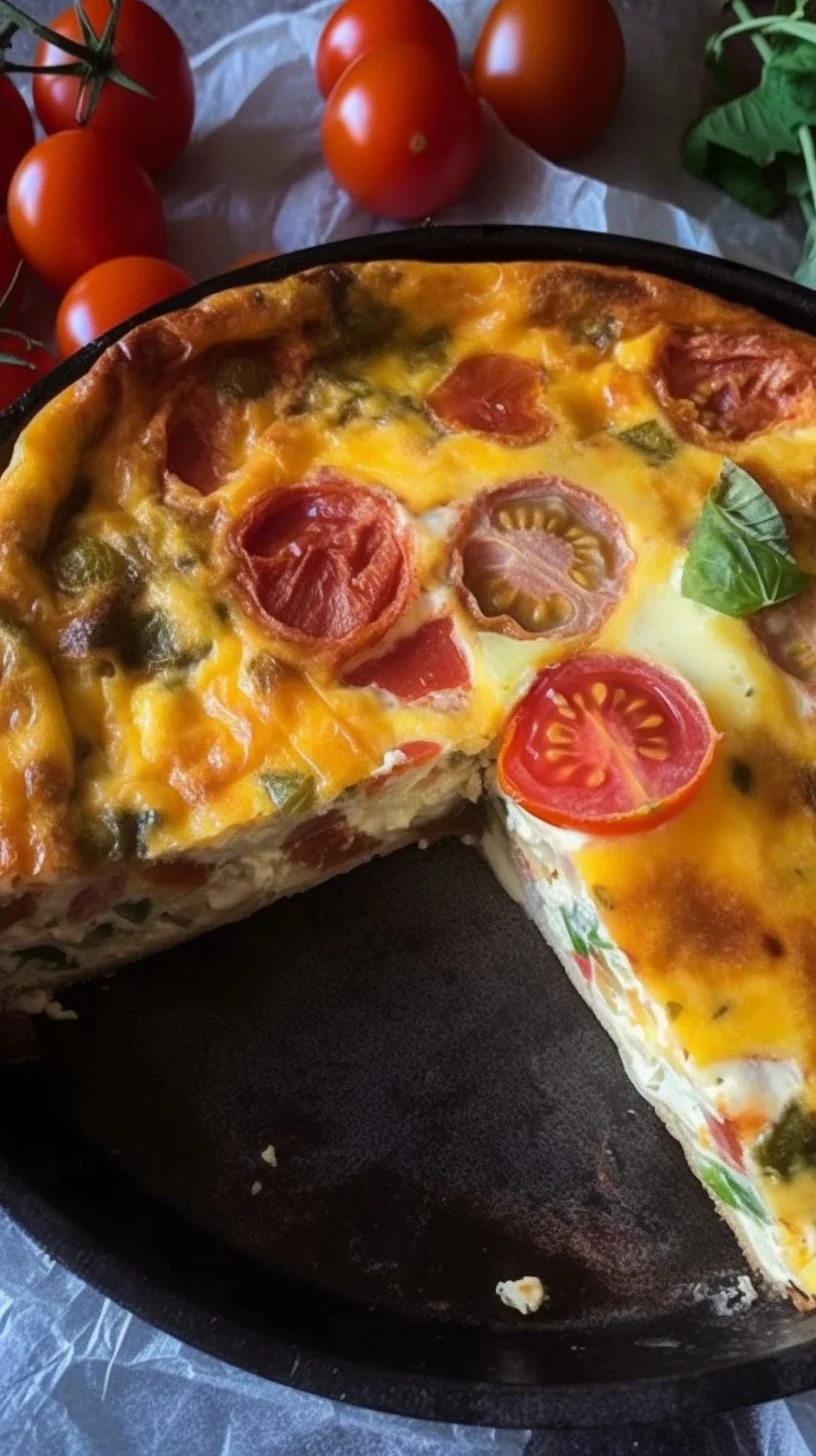 Delicious Breakfast Bake served warm with fresh ingredients and spices.