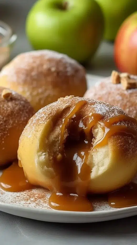 Delicious caramel apple pie bombs with gooey filling and golden crust.