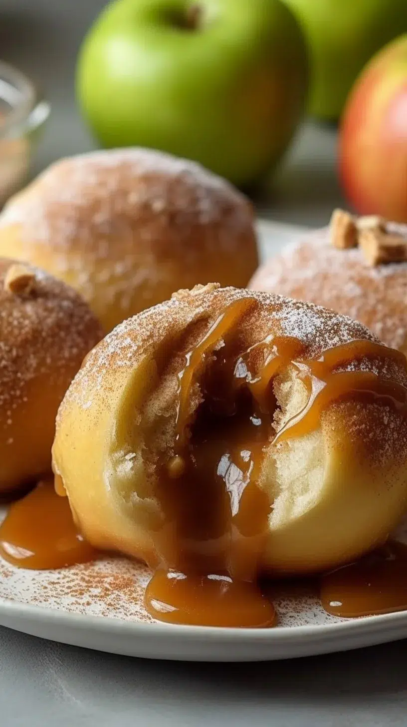 Delicious caramel apple pie bombs with gooey filling and golden crust.