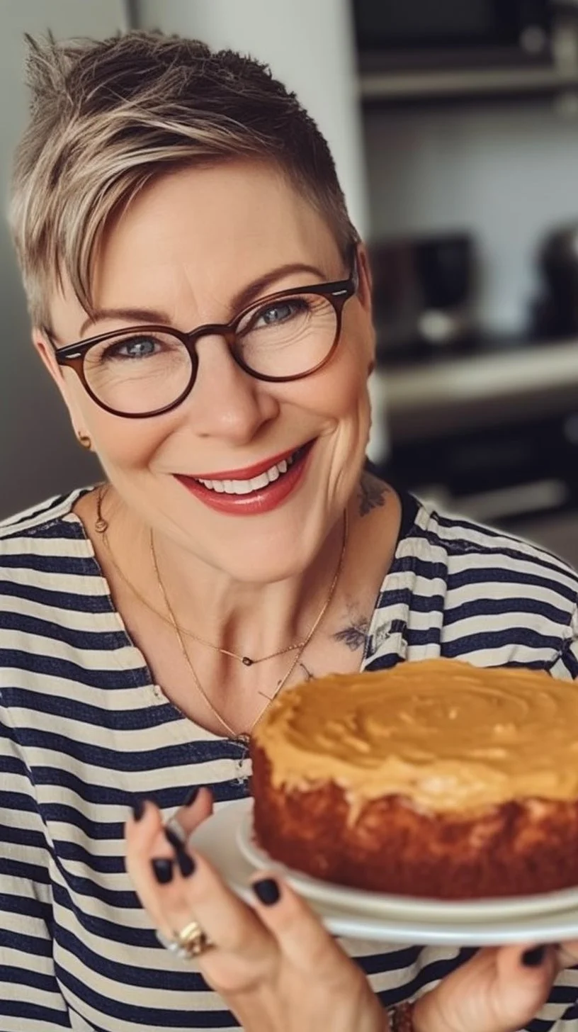 Slice of homemade Carrot Walnut Cake topped with cream cheese frosting