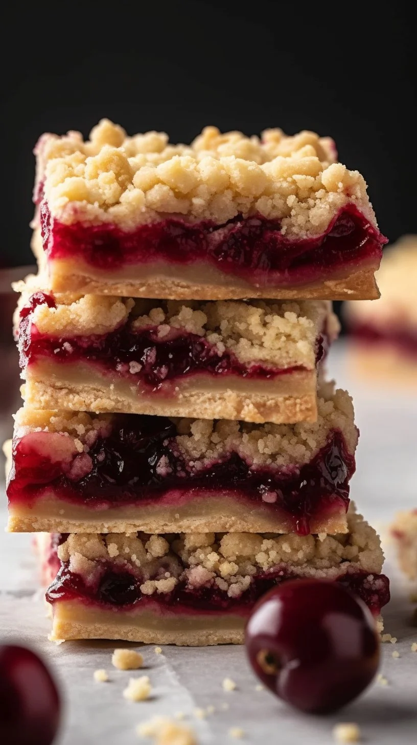 Delicious homemade Cherry Pie Bars with a golden crust and cherry filling