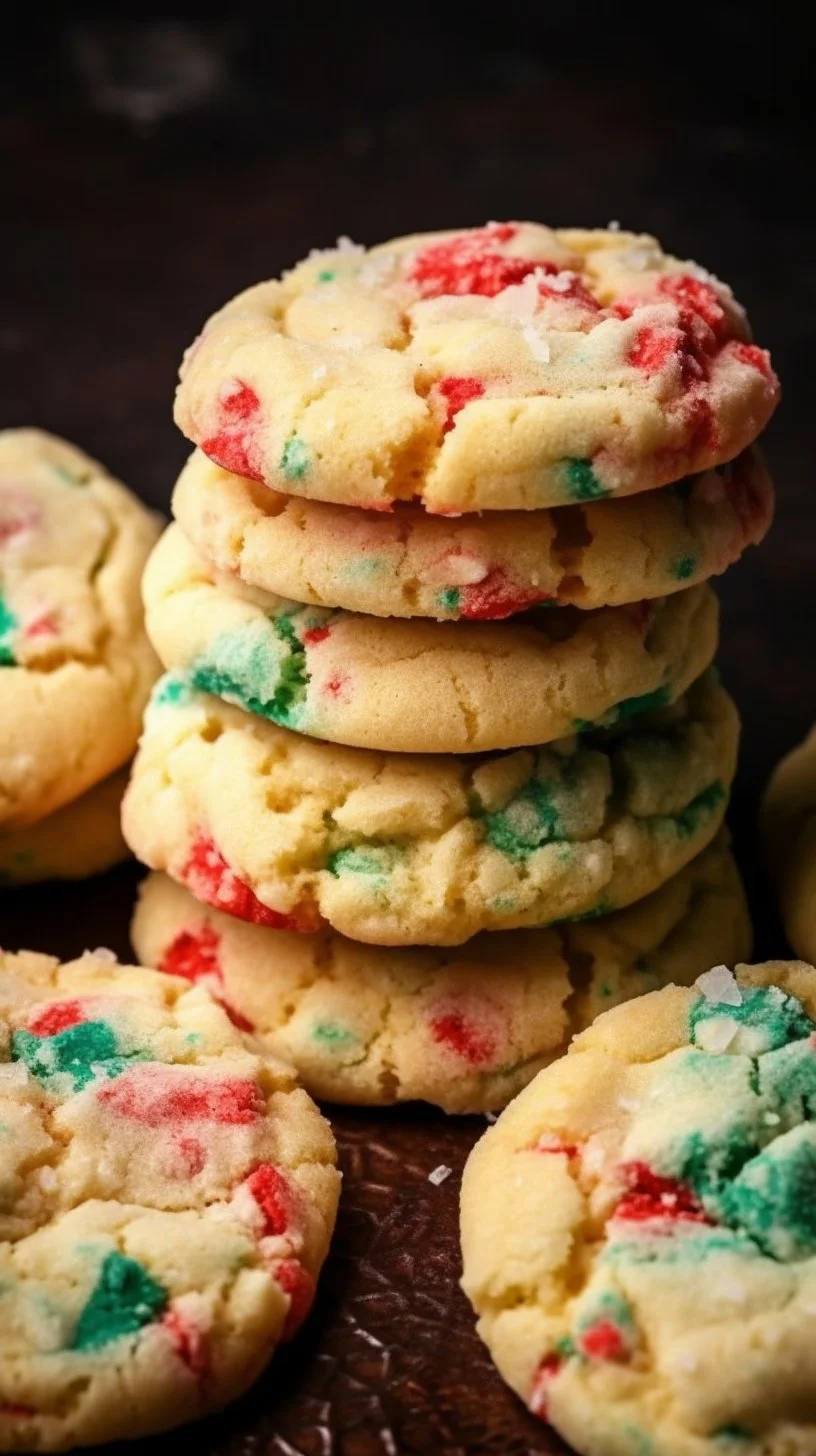 Plate of decorated Christmas Butter Cookies for festive celebrations.