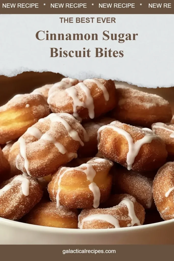 Delicious cinnamon sugar biscuit bites served on a plate