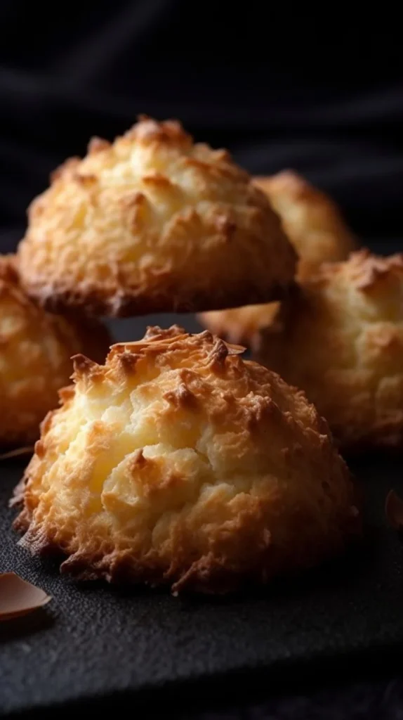 A variety of coconut treats including snacks and desserts on a wooden table