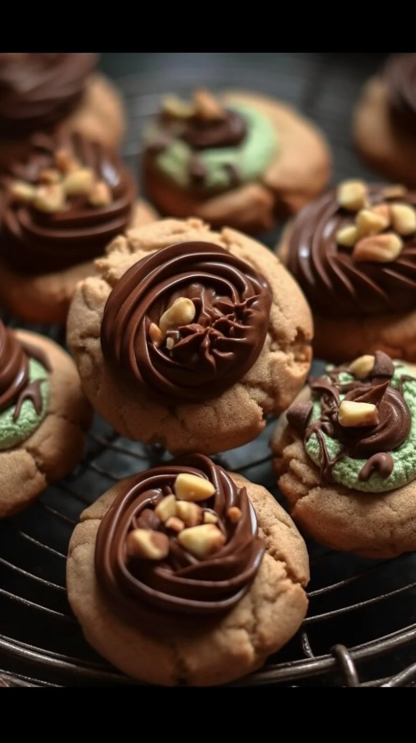 Delicious homemade coffee butter cookies on a plate