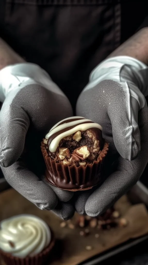 Cottage cheese tomato puffs garnished with fresh herbs on a plate