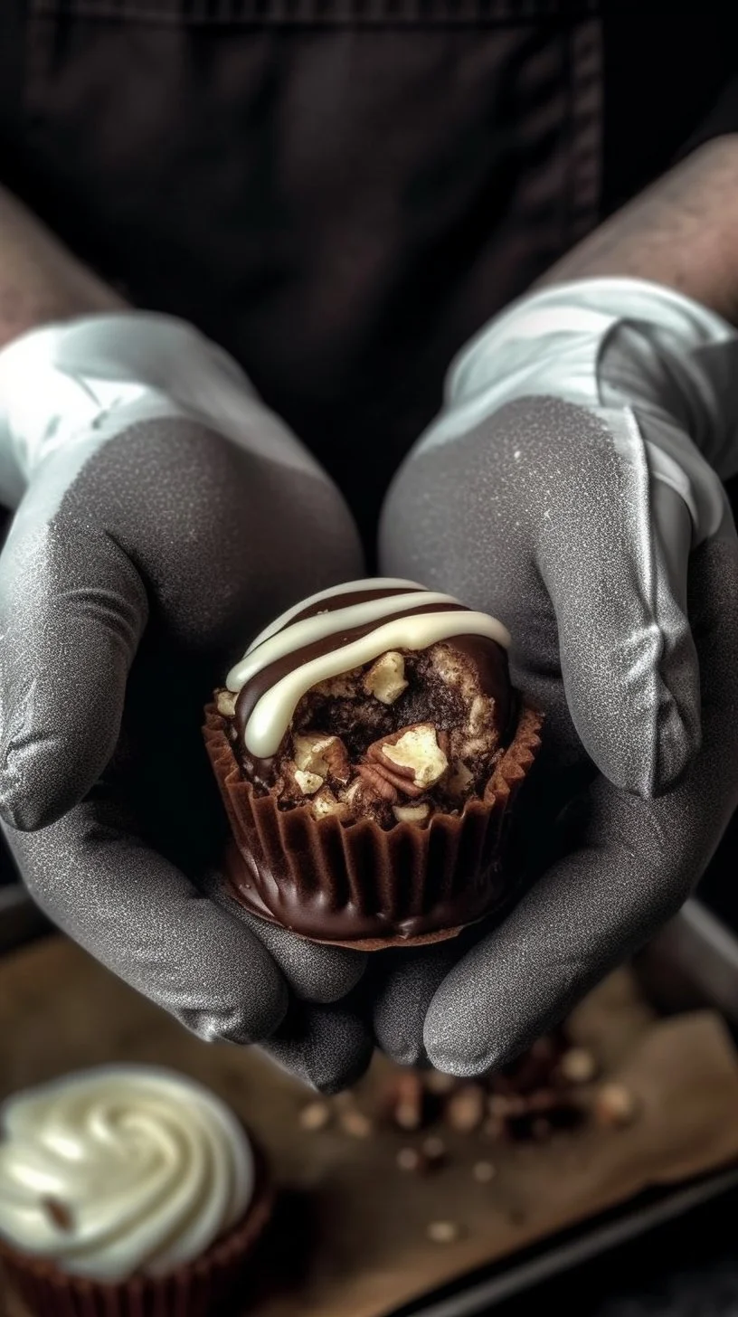 Cottage cheese tomato puffs garnished with fresh herbs on a plate