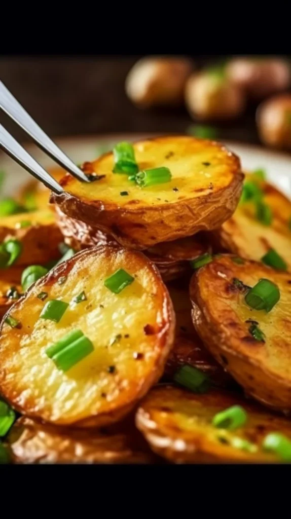 Crispy Yukon Gold potatoes cooked in an air fryer