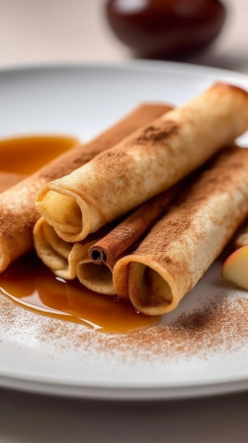 Easy air fryer apple pie taquitos with golden crust and apple filling