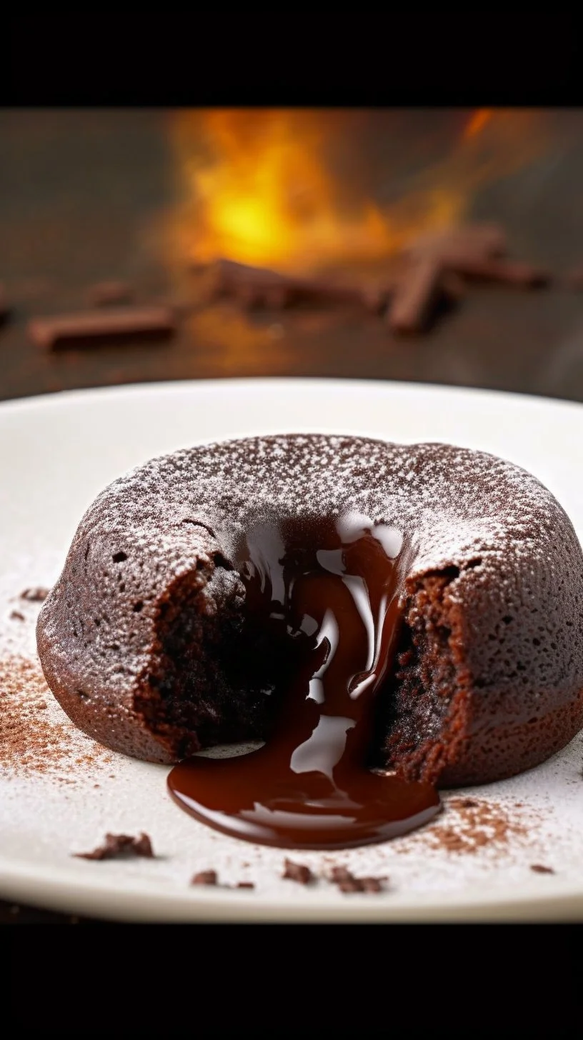 Delicious easy chocolate fondant dessert with a rich and gooey center
