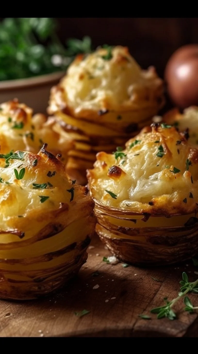 Delicious Easy Cupcake Potatoes baked in cupcake tins, perfect for any meal.