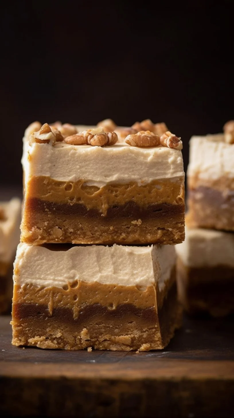 Delicious frosted gingerbread brownies topped with creamy icing