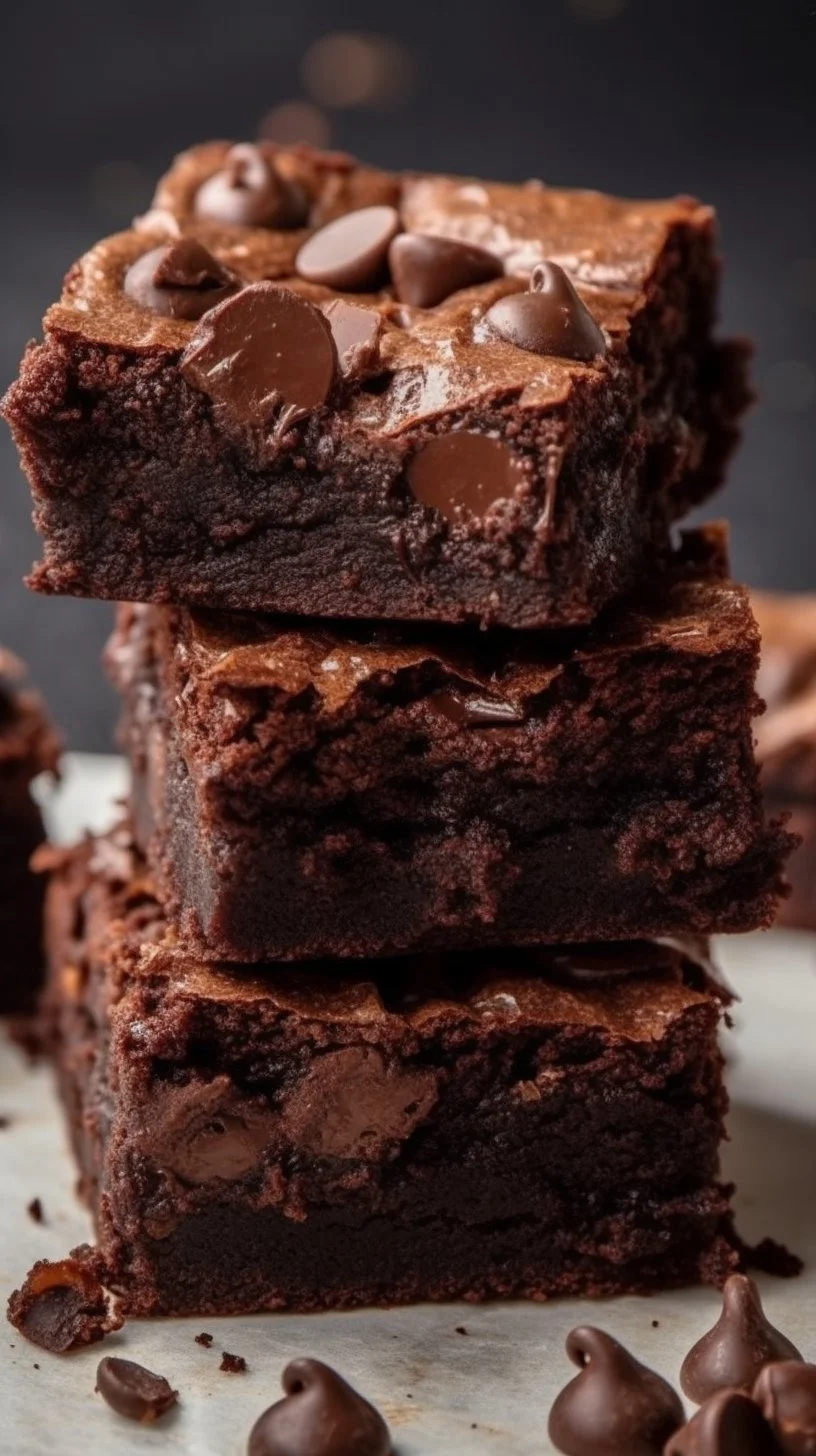 Delicious fudgy air fryer brownies in a baking dish