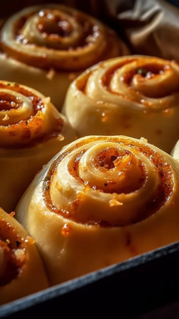 Plate of Garlic Parmesan New York Pizza Rolls served with dipping sauce.