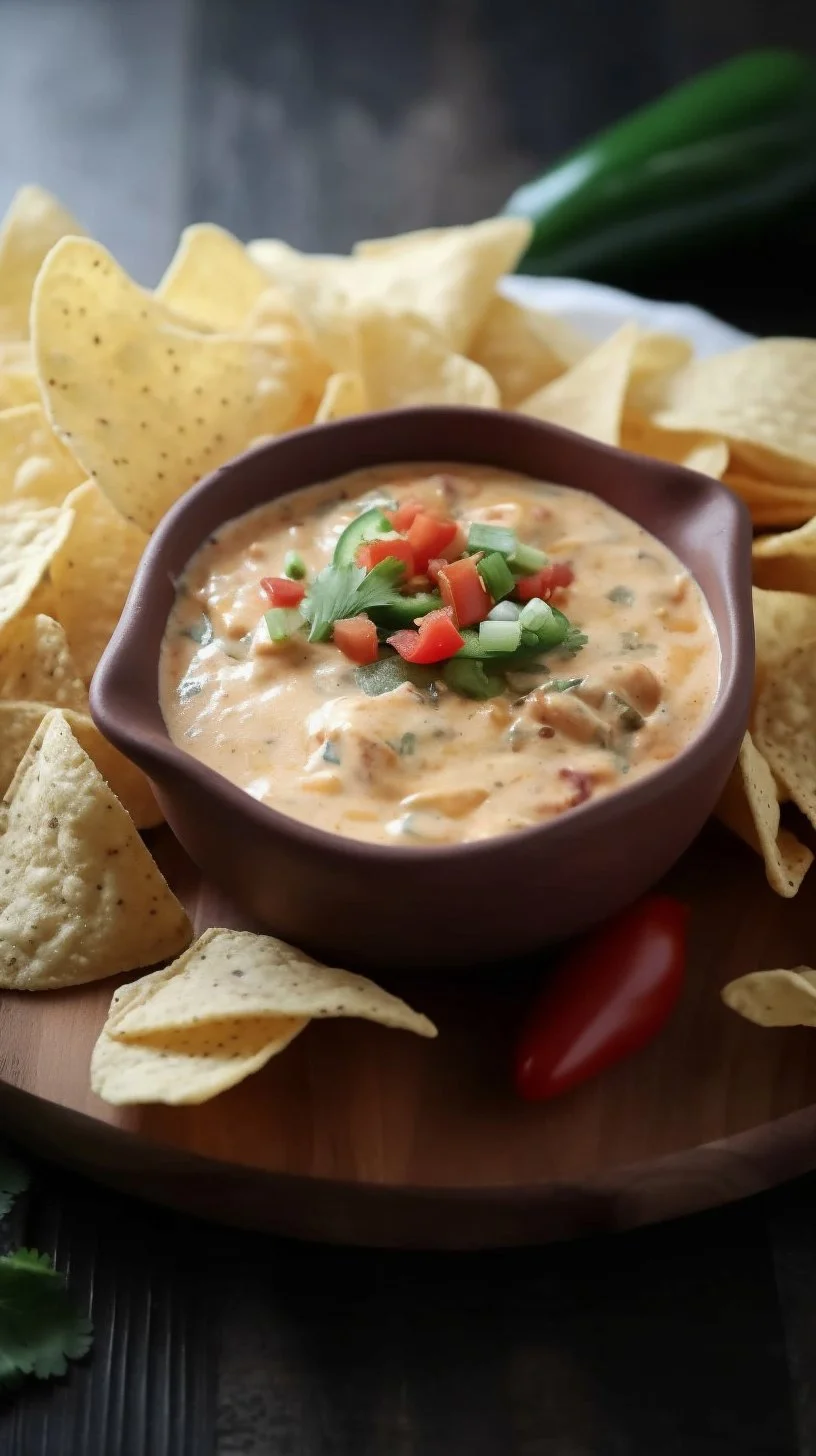 Delicious homemade queso fundido dip served in a bowl