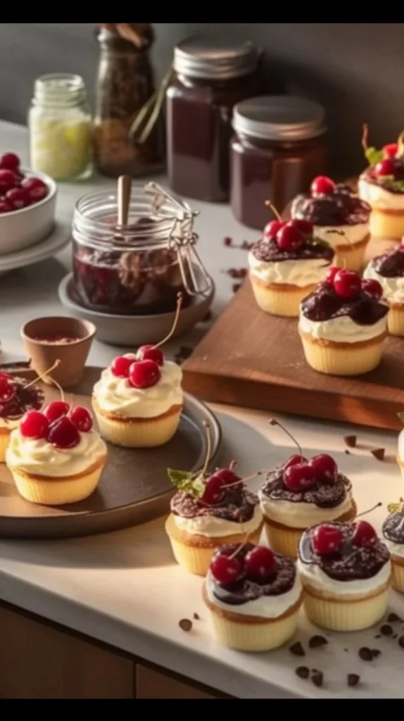 Delicious Jungle Mini Cheesecakes topped with vibrant jungle-themed decorations