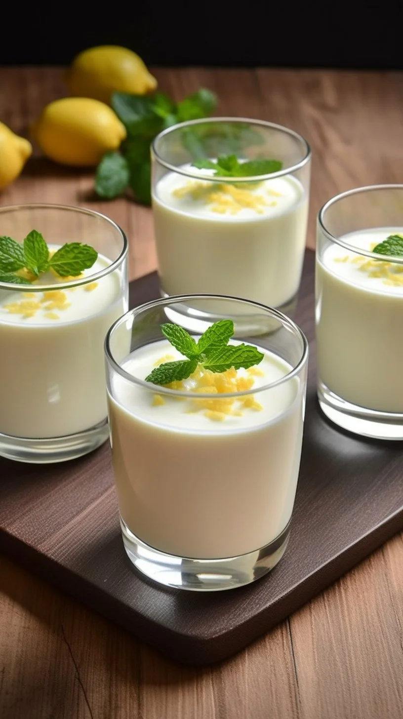 Delicious and creamy lemon mousse dessert in a glass with lemon zest garnish.