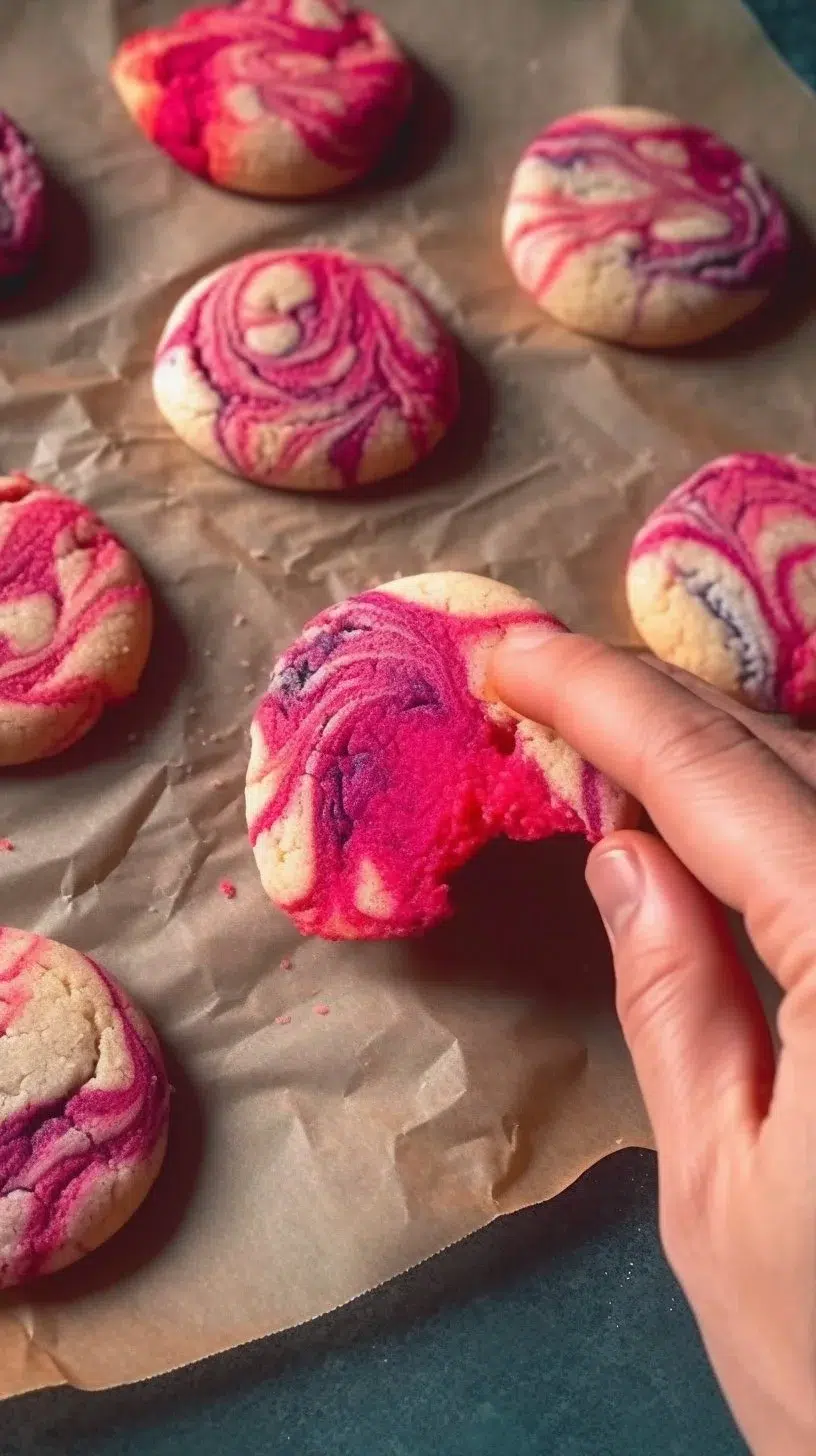 Delicious marbled shortbread cookies with a buttery texture and rich flavor